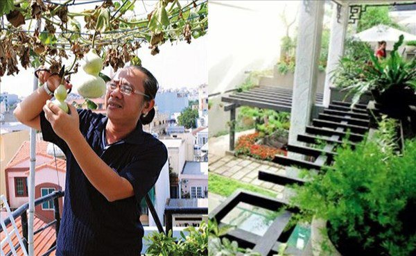 Nhà Celeb: Nghệ sĩ Trung Dân chuẩn người Nam bộ, tự trồng rau trên sân thượng 30m2 - 1