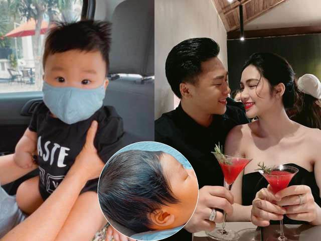 Con trai Hoà Minzy lúc mới chào đời: Tóc dày, mũi cao, nặng gần 4kg vẫn được sinh thường