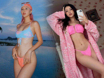 Bikini cắt xẻ thôi chưa đã mắt, sao Việt cung đấu vóc dáng với thiết kế cọng thun táo bạo