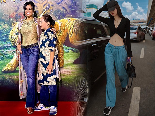 Hồng Nhung đụng style quần cạp trễ với đàn em, tưởng sành điệu nhưng mất hút đường cong