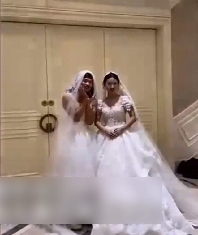 Orang asing yang mengenakan gaun pengantin, menyerbu ke sekolah berciuman & # 34;  mempelai pria dan komunitas Katolik menertawakan kebenaran - 4