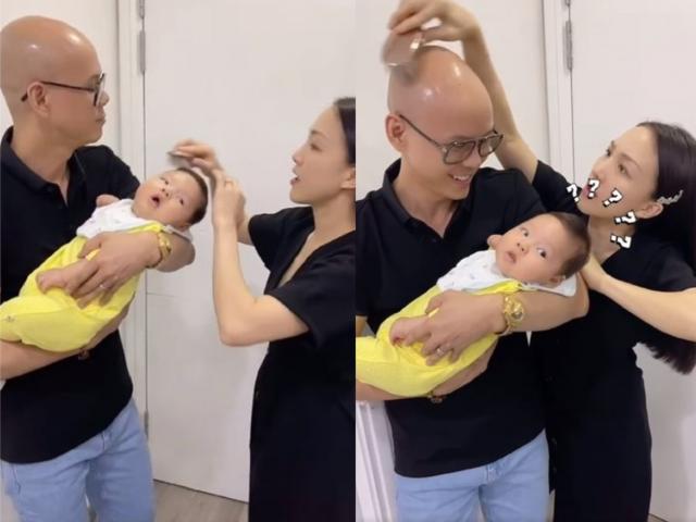 Phan Đinh Tùng cưới vợ mỹ nhân, con trai sinh ra tóc dày khác hẳn gen bố