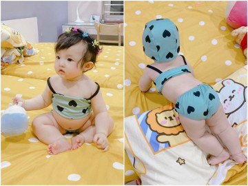 Con gái Đông Nhi diện bikini khoe bụng phệ, nằm sấp tập bơi lộ thân hình mẹ bỉm mê tít - Vimarsana News
