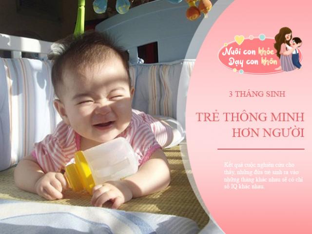 Nghiên cứu Đại học Harvard: Trẻ sinh vào 3 tháng này thông minh hơn người