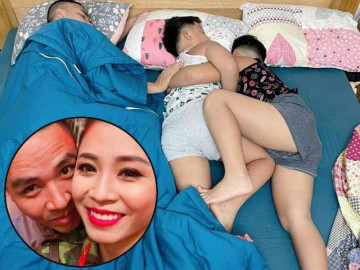 Cảnh gia đình nhà MC Hoàng Linh ngủ chung trên một chiếc giường, mọi người thích thú bàn tán - Vimarsana News