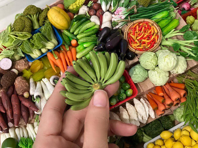 8x Hà Nội làm sạp rau củ