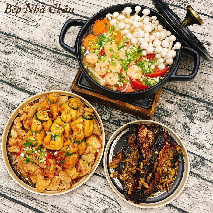 8X khoe hơn 30 mâm cơm đẹp như của đầu bếp, bố chồng suốt ngày khen “nấu gì cũng ngon” - 17