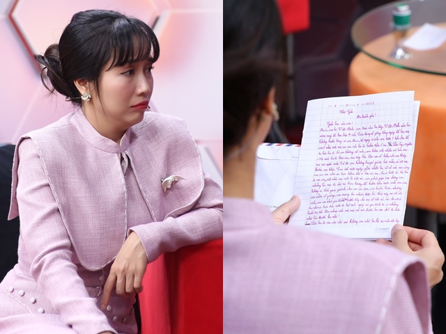 MC Ốc Thanh Vân bật khóc trên truyền hình trước lá thư của cậu bé 10 tuổi gửi bố ruột