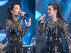 Ca sĩ Thu Phương máu lửa khó nhận ra trên sân khấu Rock Việt