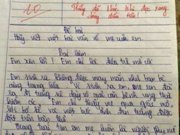 Bài văn tả mẹ của học sinh lớp 6 khiến giáo viên xúc động bật khóc