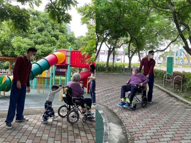 Hoàng tử ếch Minh Đạo trốn về quê, bị bắt gặp đi công viên với mẹ già, con nhỏ