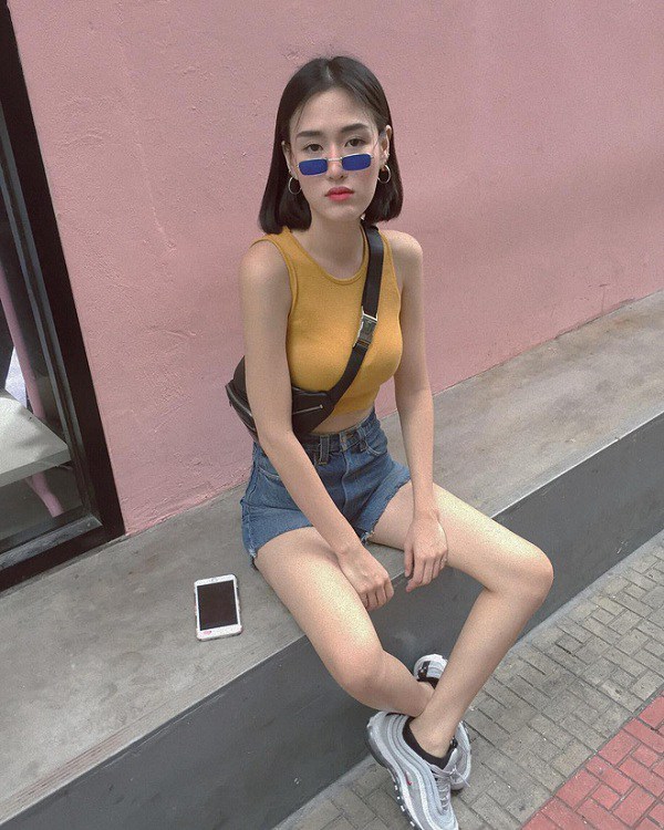 Chỉ với quần short jeans đơn giản, các mỹ nhân Việt - Hàn vẫn mix được những outfit sang xịn - 14