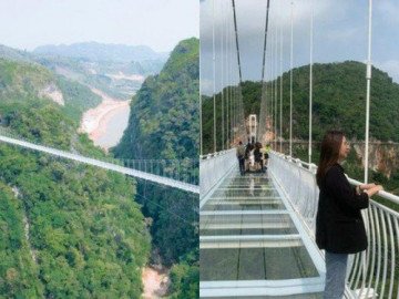 Cầu kính đi bộ dài nhất thế giới ở Mộc Châu: Du khách than thở đắt ngang vé máy bay