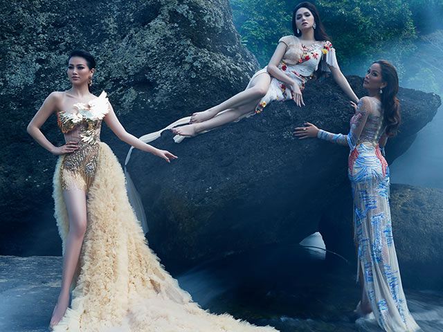 Bộ ba Hoa hậu quốc tế đình đám: HHen Niê, Hương Giang và Phương Khánh đọ sắc giữa núi rừng hùng vĩ