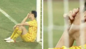 Khoảnh khắc cầu thủ Thái Lan gục bên cầu môn, bật khóc khi rơi vàng trước U23 Việt Nam