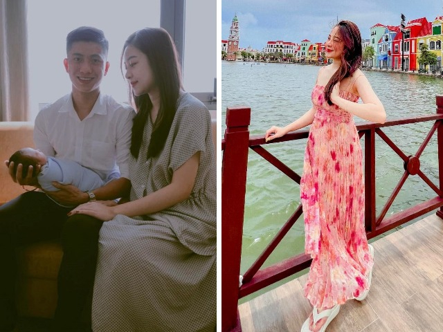 Sinh con 2 tháng, hotgirl xứ Nghệ thả dáng nuột nà, cầu thủ Phan Văn Đức liền nịnh vợ