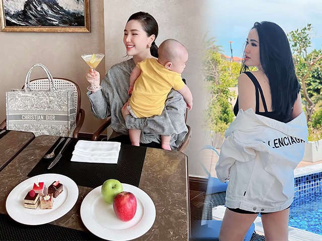 Nhập hội mẹ bỉm quyến rũ bội phần, hot girl lai Tây vẫn than thở sắm đồ nào cũng chật ngực 67 Trốn con đi công tác, Bảo Thy ngồi lề đường ăn tối ôm khư khư túi trăm triệu