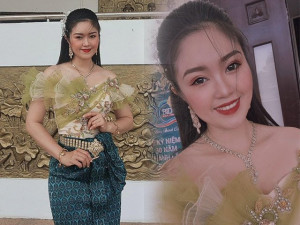 Em gái Lê Phương mặc đồ truyền thống Khmer, nhan sắc được khen không thua Hoa hậu