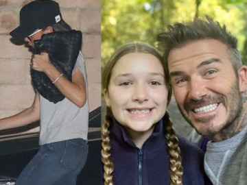 Beckham hẹn hò riêng với con gái Harper, Victoria đi ăn tối với con trai và con dâu