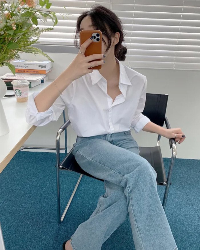 Đây là những kiểu tóc cứ diện cùng áo sơmi là đẹp bất bại, giúp nàng hoá amp;#34;nữ thần công sởamp;#34; - 3