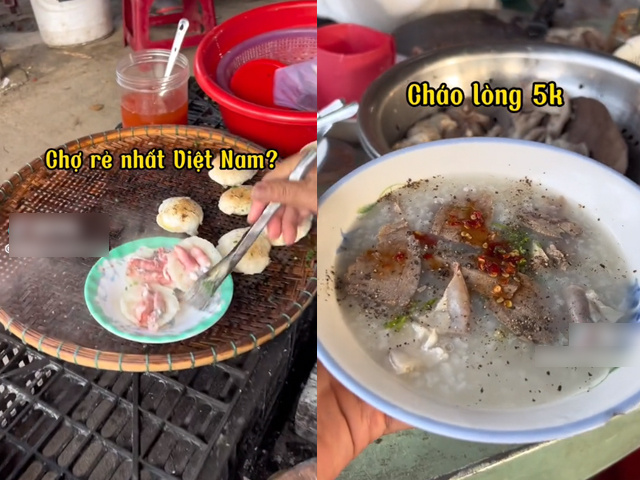 Khu chợ được hỏi có phải "bán rẻ nhất Việt Nam", giá mỗi món ăn chỉ từ 3.000 đồng, vật giá leo thang vẫn bán rẻ như cho