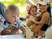 Thủ môn Bùi Tiến Dũng lần đầu khoe cận mặt con trai với vợ Tây, quý tử có màu mắt độc lạ hút hồn