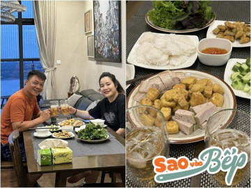 Bài viết mới nhất - Vắng 4 cậu con trai, BTV Trần Quang Minh và vợ cụng ly với món ăn vừa mát vừa ngon đậm chất Việt Nam