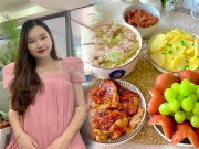 Bà bầu - Cô giáo Hưng Yên "thả" lần đầu dính luôn thai đôi, bụng to vẫn lăn xả vào bếp nấu ăn