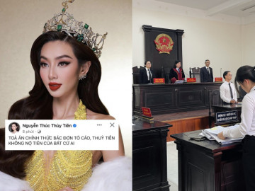 Hoa hậu Thùy Tiên thông báo được toà án bác đơn tố cáo, kết luận cô không nợ tiền Đặng Thùy Trang