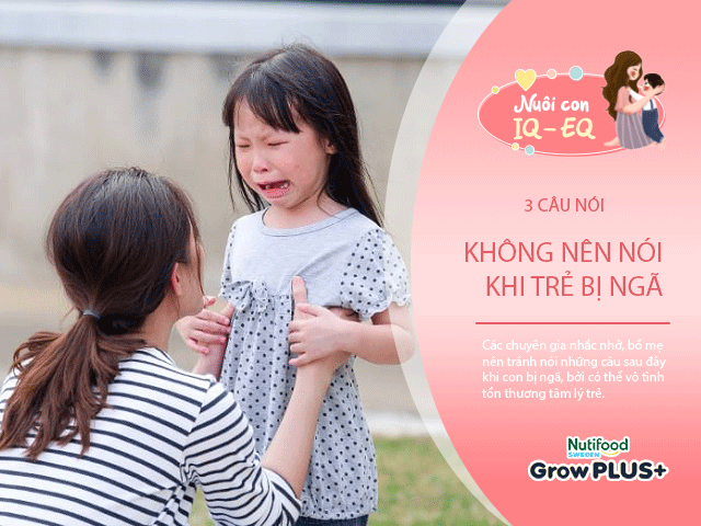 Câu đầu tiên bố mẹ nói sau khi con ngã sẽ tạo nên tính cách trẻ, tuyệt đối không nói 3 câu này