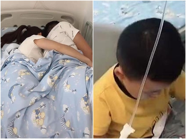 Đi chăm con ốm ở viện, bố mẹ thản nhiên nằm ôm nhau trên giường, nhìn cảnh tượng của đứa trẻ mà phát khóc