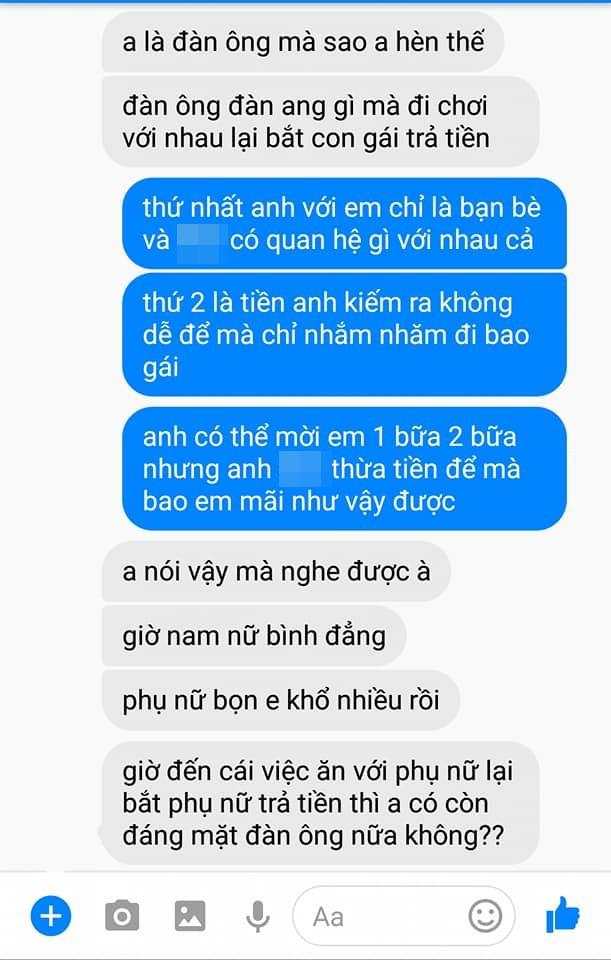 chang trai bi co gai che hen vi "di an voi nhau lai bat con gai tra tien" - 1