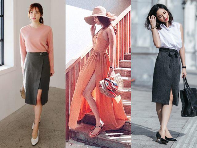 Muôn kiểu biến hóa cùng váy xẻ tà nửa kín nửa hở đầy mê hoặc