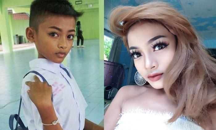 hoa hau cung phai "nga mu" truoc than thai cua than dong catwalk nhi thai lan - 1