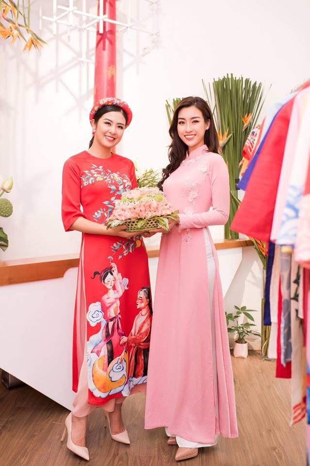 loat thi sinh hoa hau viet nam 2018 chon ao dai de tham du "nguoi dep nhan ai" - 12
