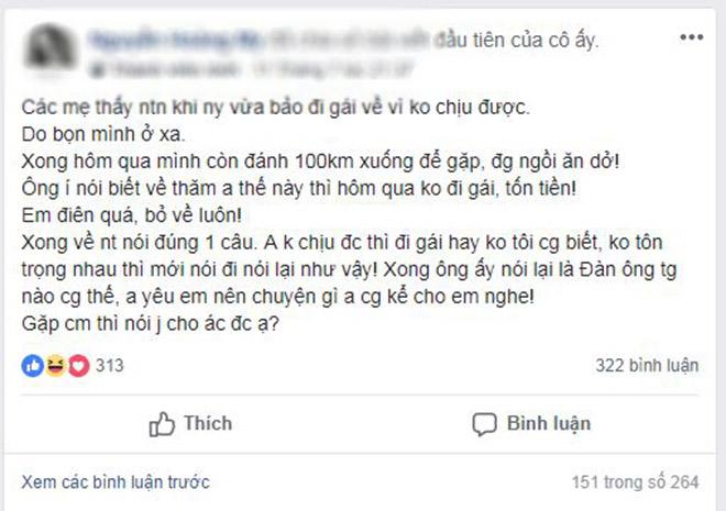 vuot 100km den tham nguoi yeu, co gai bi ban trai than van: "biet the hom qua khong di 'gai'!" - 1