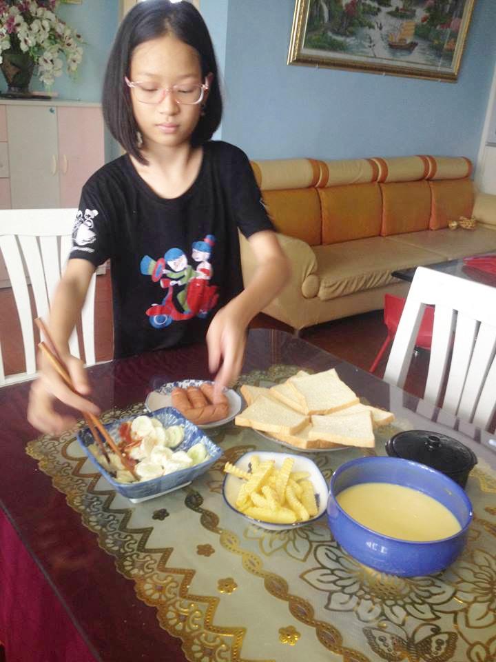 me dam day con kheo, 12 tuoi nau mam com don gian tron ven chi mat 10 phut la xong - 2