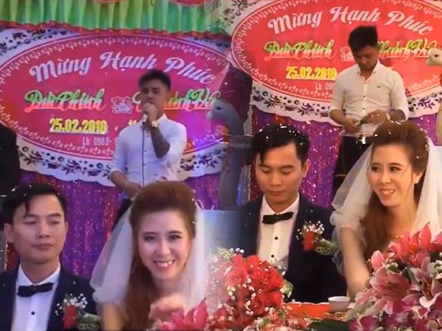 Người yêu cũ của cô dâu lên hát Tiễn em theo chồng và biểu cảm bất ngờ của chú rể
