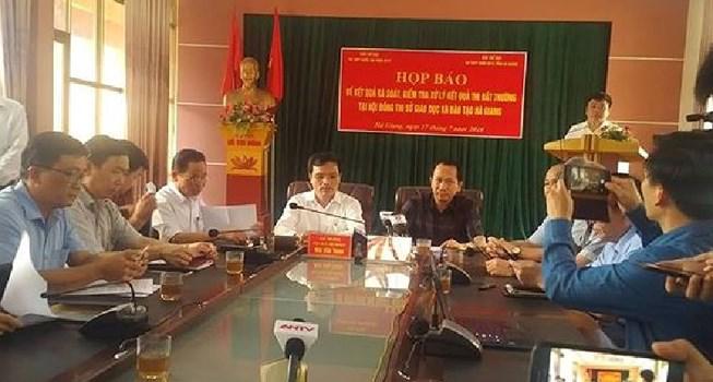 cong bo chan dong ve gian lan diem thi thpt o ha giang - 1