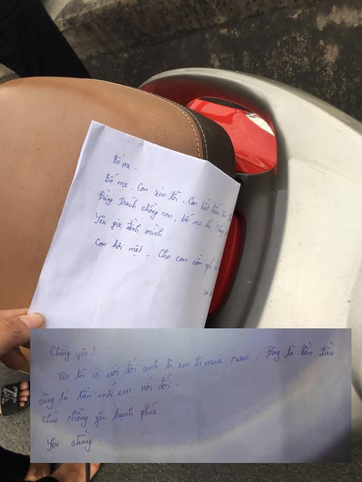 nu giao vien dang mang thai nhay cau tu tu de lai la thu: “chuc chong yeu hanh phuc” - 2