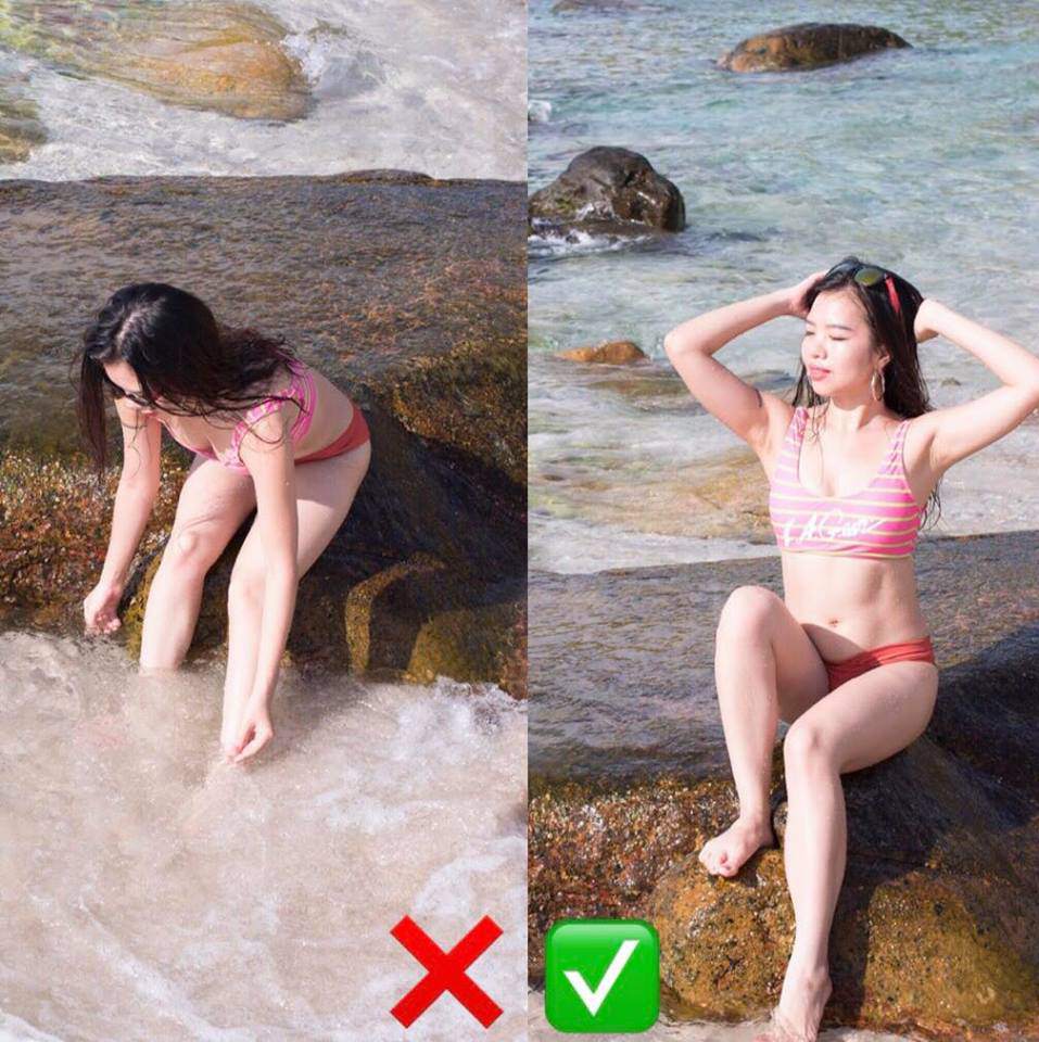 co gai cao 1m52 chia se cach chup anh giau bung mo, dui to khien chi em than phuc - 1