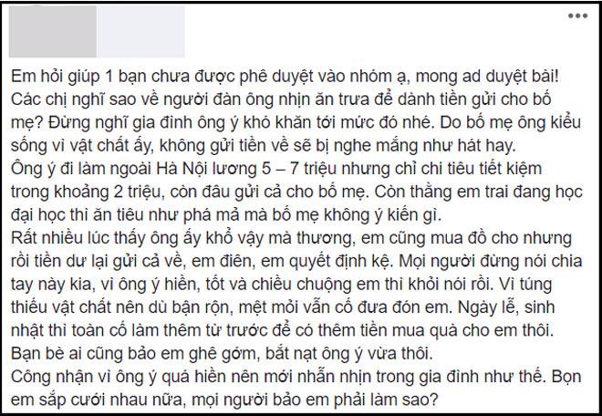 hoang mang khi thay ban trai lam duoc bao nhieu deu gui het tien ve cho bo me - 2