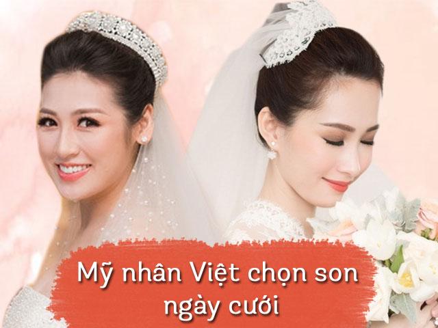 Cũng là cô dâu về nhà chồng nhưng Đặng Thu Thảo, Tú Anh ăn điểm nhờ chọn son cao tay