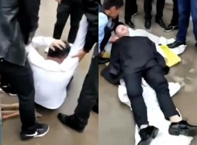 phu re bi khach moi tung hung trong dam cuoi, dap dau xuong dat suyt mat mang - 2