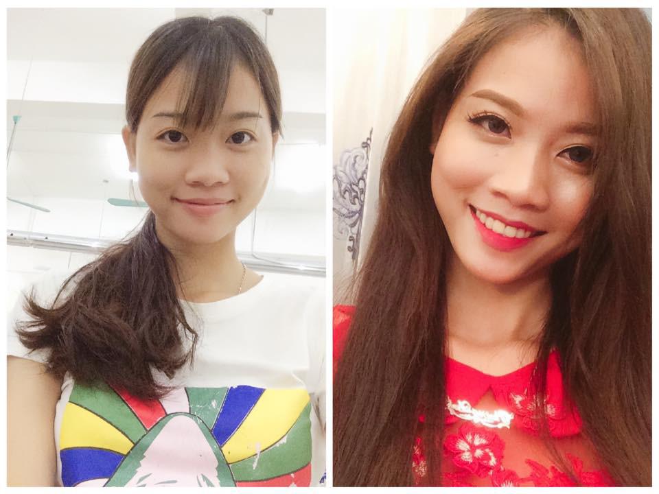 su that dang sau hinh anh ba co gai trang diem nhu "xac song" di an dam cuoi ban than - 6