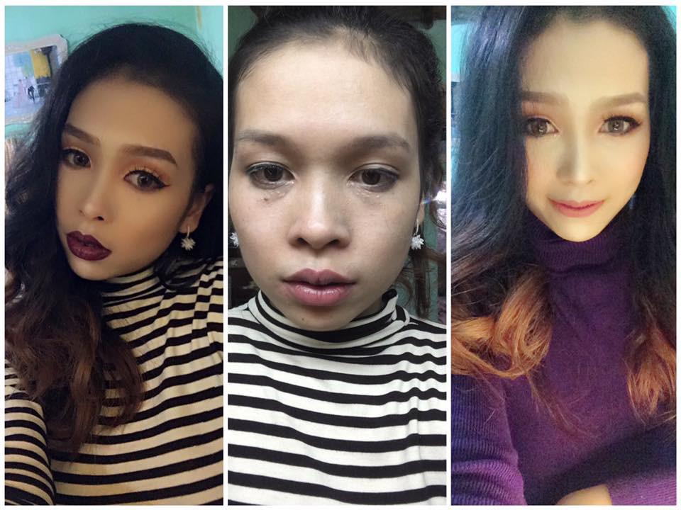 su that dang sau hinh anh ba co gai trang diem nhu "xac song" di an dam cuoi ban than - 7