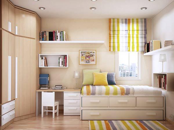 Ý tưởng Thiết Kế Phòng Ngủ nhỏ rộng rãi đơn giản, dễ áp dụng