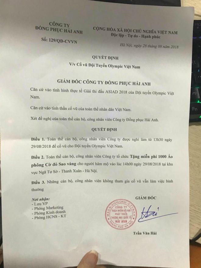 hang loat cong ty cho nghi lam co vu u23 vn, moi ban thang sep thuong tien tuoi 500.000/nhan vien - 4