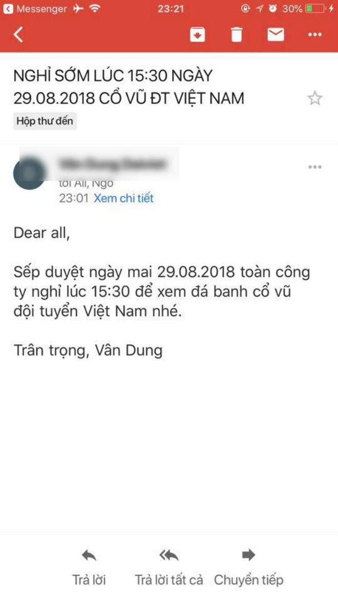 hang loat cong ty cho nghi lam co vu u23 vn, moi ban thang sep thuong tien tuoi 500.000/nhan vien - 5