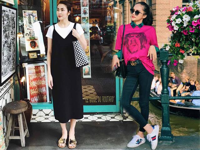 Giàu có như Hương Giang, Tăng Thanh Hà vẫn tiết kiệm phối đồ hè để mặc thu
